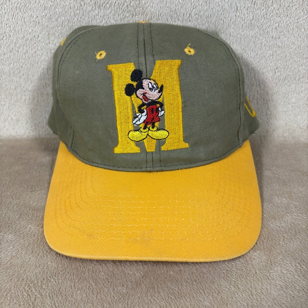 VTG 1990s Mickey Unlimited Disney‎ Hat Green/Yellow